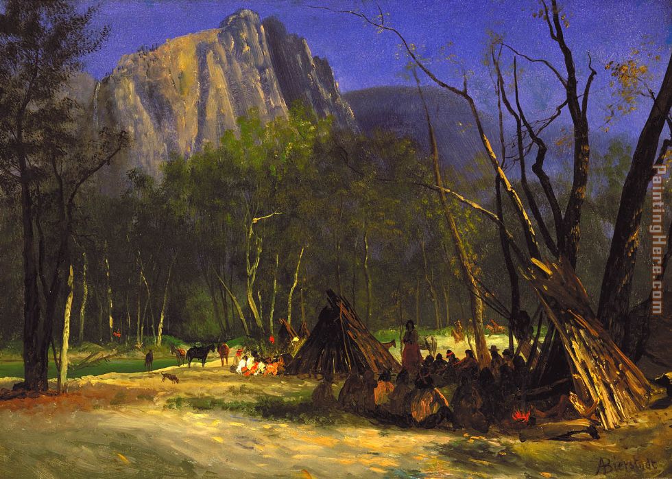 Albert Bierstadt Indians in Council, California